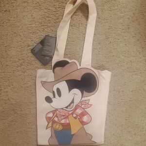 Loungefly Western Mickey Mouse Canvas Tote Bag